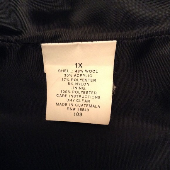 Wool Blend Blazer Jacket Women 1X Black White Check Tweed Belt Career Mackintosh - Picture 14 of 14